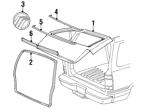 Ford YL9Z-78425A34-AAPTM Applique YL9Z-78425A34-AAPTM Ford Applique