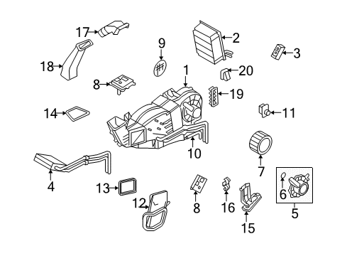 FL1Z-19980-M Ford Heater & A/C Control