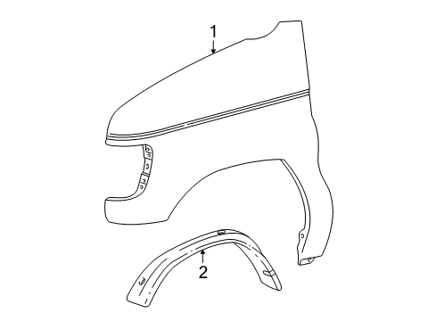 Ford F2UZ16D186A Fender Lower Reinforcement, Passenger Side F2UZ16D186A Ford Fender Lower Reinforcement, Passenger Side