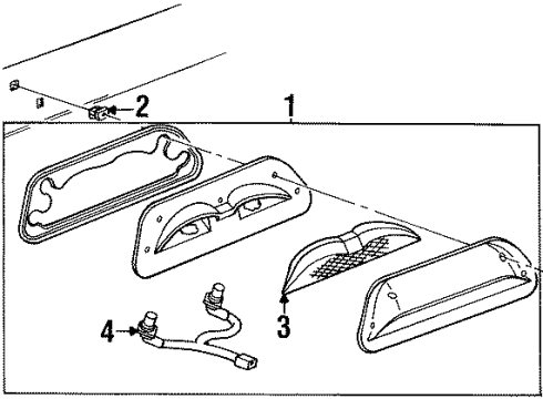 XF5Z-13A613-BA Ford High Mount Lamp, Rear