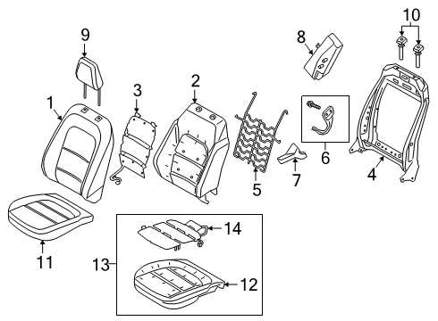 Ford PJ6Z-7864416-BC Cover Assembly - Seat Back PJ6Z-7864416-BC Ford Cover Assembly - Seat Back