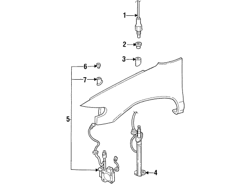 F3XY-19297-A Ford Antenna Mast