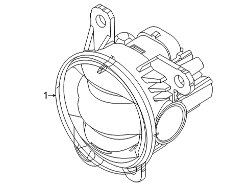 S1PZ-15200-A Ford Lamp Assembly - Fog - Front