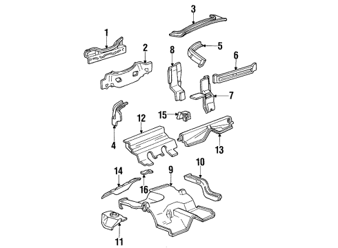 F4ZZ7641732A Ford Belt Side Rail, Outer Passenger Side