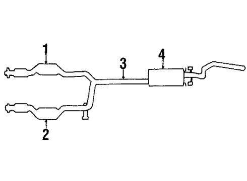 F8VZ-5246-AA Ford Front Pipe