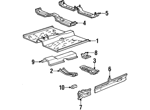 F5OZ5411635AA Ford Inner Reinforcement, Driver Side