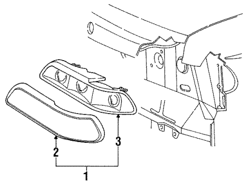 F3DZ-13405-A Ford Tail Lamp Assembly, Driver Side