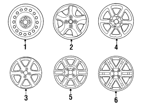 1S8Z-1007-AA Ford Wheel, Alloy, Silver