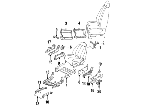 F6XZ1262187AAB Ford Recline Adjuster Cover