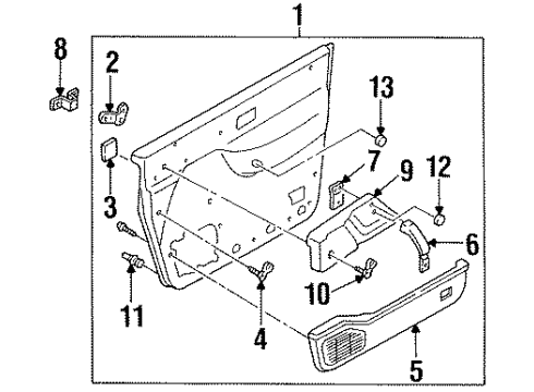 F6XZ1223370AAC Ford Trim Plate, Passenger Side