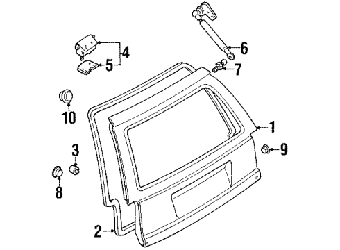 Ford F7CZ74406A11AA Lift Cylinder, Driver Side F7CZ74406A11AA Ford Lift Cylinder, Driver Side