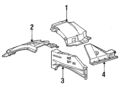 E8UZ16D186A Ford Reinforcement, Front Lower Top Passenger Side