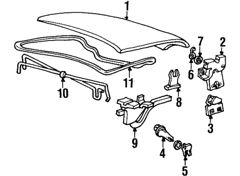 F8MZ-5443262-BB Ford Lock Cylinder