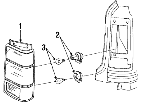 Ford F3TZ-13405-B Combination Lamp Assy, Driver Side F3TZ-13405-B Ford Combination Lamp Assy, Driver Side