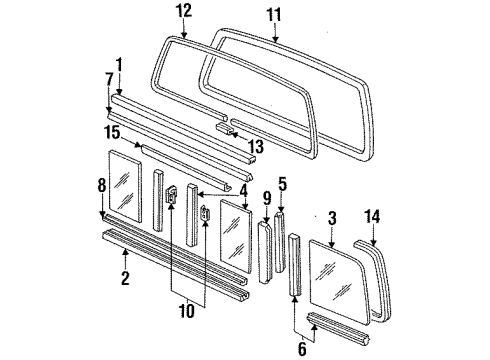 F5TZ-15422B30-B Ford Glass Assembly