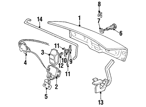 E9SZ6342701A Ford Hinge, Driver Side