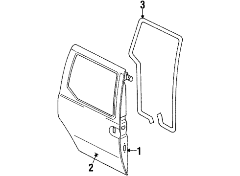 Ford XF5Z12279A04BA Outer Panel, Lower Passenger Side XF5Z12279A04BA Ford Outer Panel, Lower Passenger Side