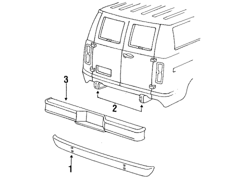 YC2Z17906AAPTM Ford Face Bar, Rear