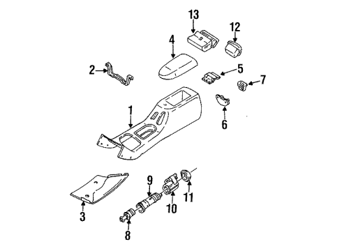 Ford F5RZ54045B32A Console Panel Bracket F5RZ54045B32A Ford Console Panel Bracket