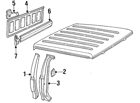 Ford F7TZ-1528160-AA Lock Pillar, Passenger Side F7TZ-1528160-AA Ford Lock Pillar, Passenger Side