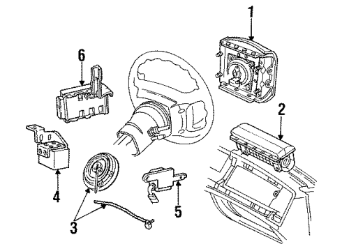F5AZ54044A74B Ford Passenger Air Bag