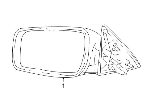 XW4Z-17K707-AA Ford Mirror Glass, Rear Outer Passenger Side