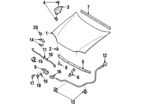F7CZ-16907-AA Ford Cable Clip