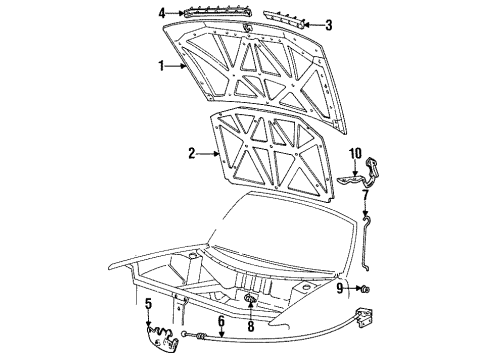 F3XY-16612-C Ford Hood