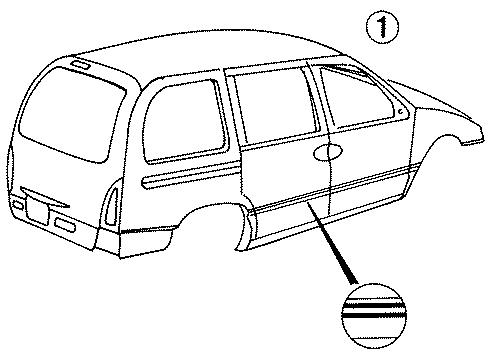 Ford F4XY1220000AA Stripe Tape, Passenger Side F4XY1220000AA Ford Stripe Tape, Passenger Side