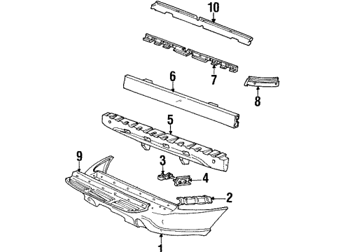 Ford F85Z-17A750-AA Bumper Mount Bracket, Passenger Side F85Z-17A750-AA Ford Bumper Mount Bracket, Passenger Side