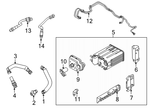 LC3Z-9D653-N Ford Cannister - Fuel Vapour Storage