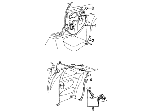 F3LY63611B69E Ford Retractor Assembly, Driver Side
