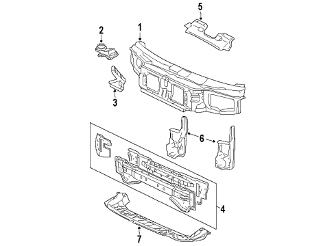 1S8Z-6110672-KA Ford Radiator Support, Front Upper