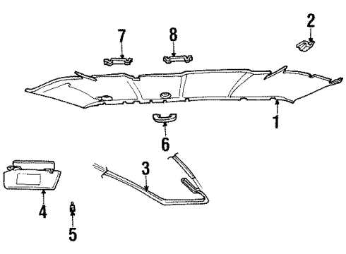 Ford F5TZ-7851944-CAZ Headliner F5TZ-7851944-CAZ Ford Headliner