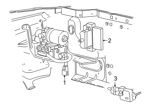 Ford 4L5Z-2C304-AA ABS Control Unit Bracket 4L5Z-2C304-AA Ford ABS Control Unit Bracket