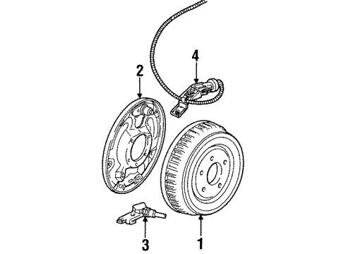 YL5Z-1V126-BA Ford Drum, Rear