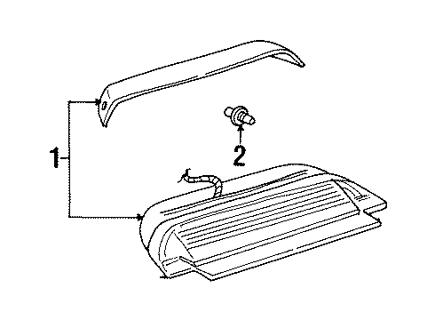 F8RZ-13A613-DA Ford Stop Lamp, Rear