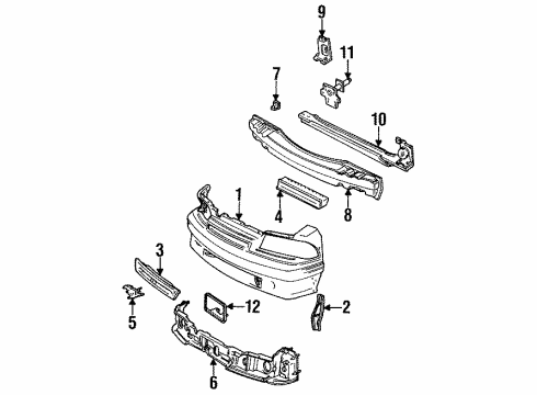 E8ZZ15266A Ford Fog Lamp Assembly Bracket, Passenger Side