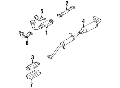 XF5Z-5230-AA Ford Muffler, Front