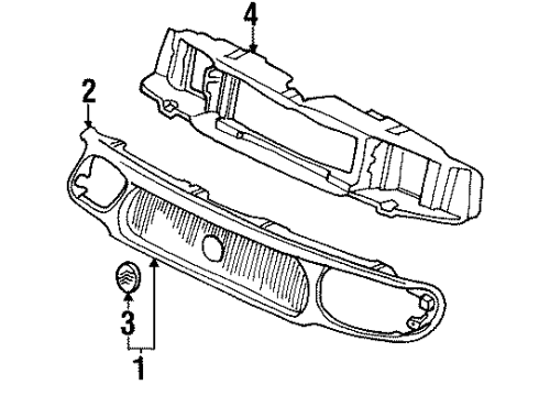 Ford F87Z-8C299-AB Grille Cover F87Z-8C299-AB Ford Grille Cover