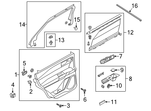 Ford LB5Z-7827407-CE Panel - Door Trim Lower LB5Z-7827407-CE Ford Panel - Door Trim Lower