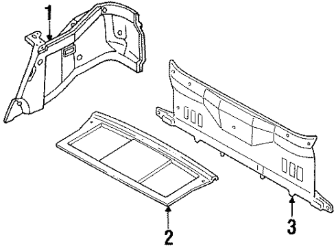 F4CZ5840374AEK Ford Rear Trim Panel