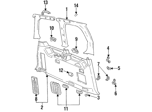 F3XY1213560E Ford Cup Holder, Driver Side