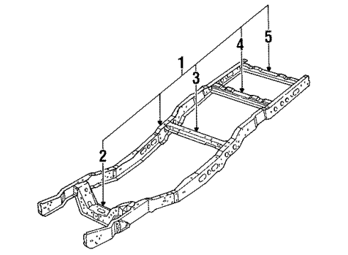 Ford F2TZ5036B Rear Crossmember F2TZ5036B Ford Rear Crossmember