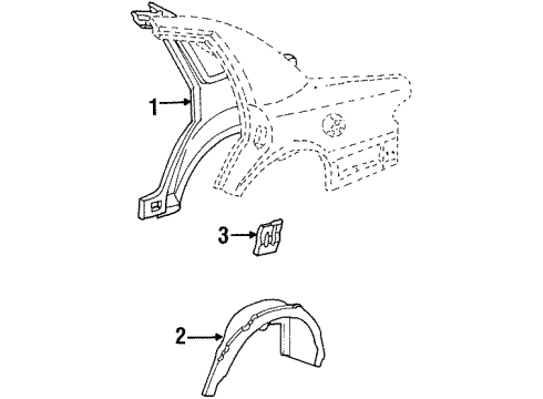 1W7Z5427791AA Ford Inner Panel, Driver Side