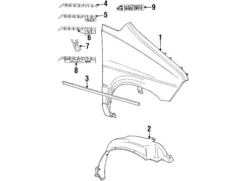 Ford F19Z16G554A Fender Liner, Passenger Side F19Z16G554A Ford Fender Liner, Passenger Side