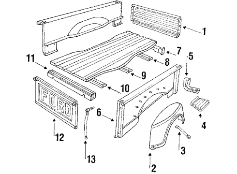 Ford E5TZ-9943400-B Handle E5TZ-9943400-B Ford Handle