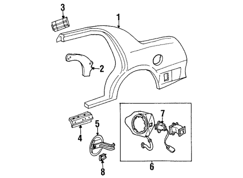 F8VZ-54405A26-AA Ford Fuel Door