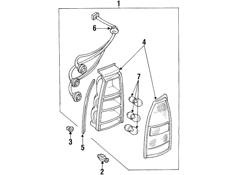 Ford F7CZ13405BG Tail Lamp Assembly, Rear Driver Side F7CZ13405BG Ford Tail Lamp Assembly, Rear Driver Side