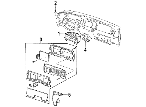 1W7Z-10849-AA Ford Instrument Cluster